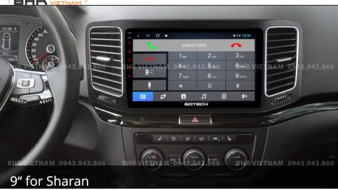 Màn hình DVD Android xe Volkswagen Sharan 2010 - nay | Gotech GT8 